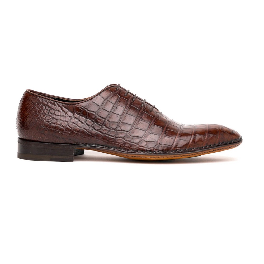 CAPORICCI 2543 Brown Alligator shoes - Picture 15 of 15